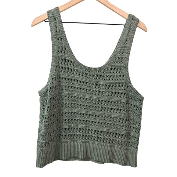 OLD NAVY Cotton Lace Tank Top Women's XL Cottagecore Coastal Grandma Boho Summer - Picture 4 of 8